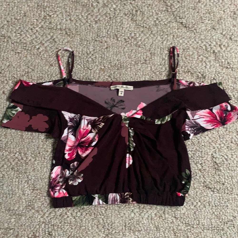 Express Floral Off the Shoulder Top